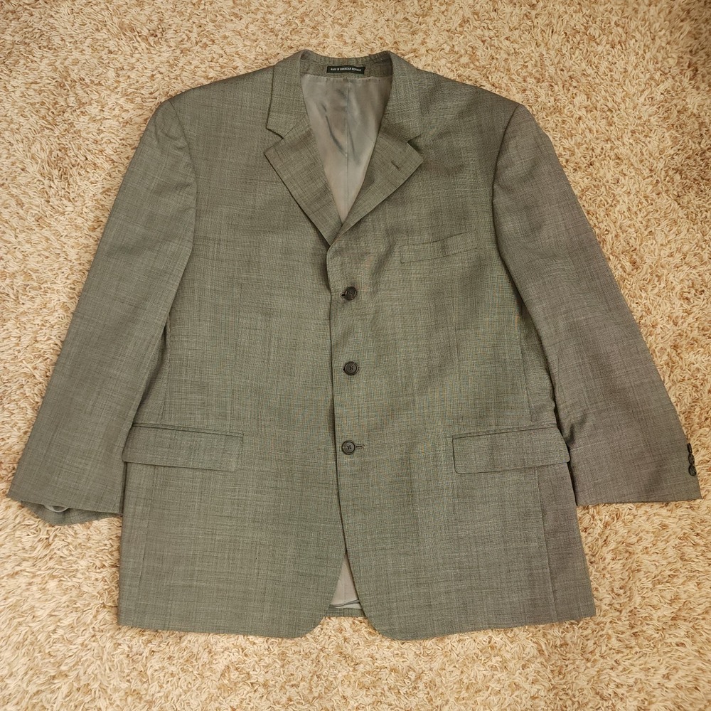 Andrew Fezza 48R Gray 3 Button Wool‎ Blazer